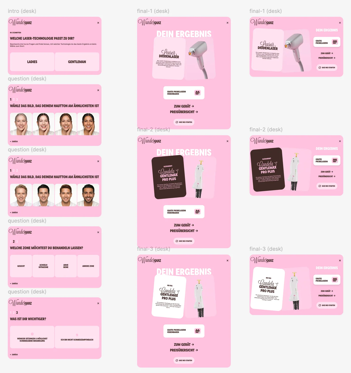 WunderQuiz orientation flow