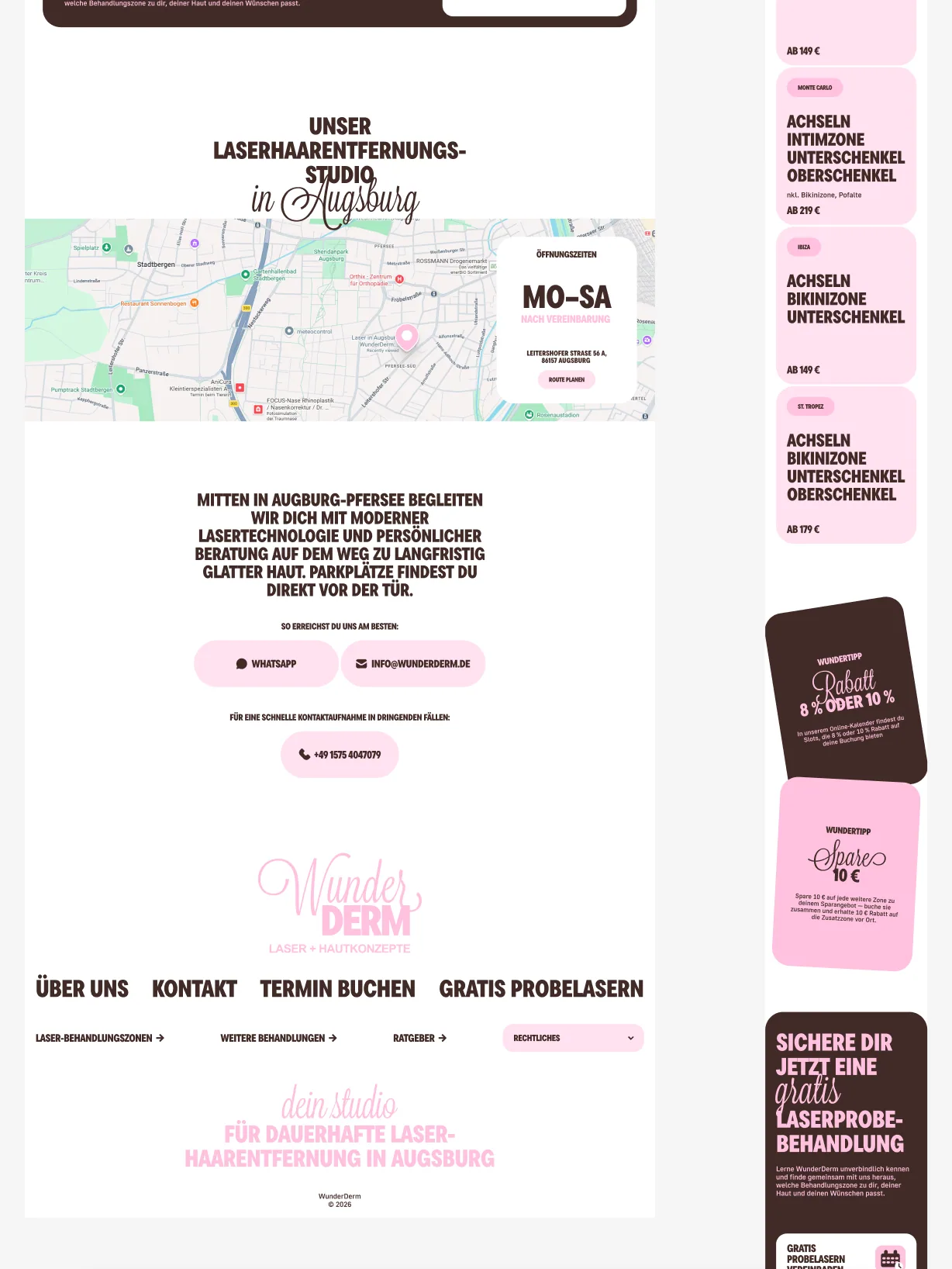 Responsive location and booking modules