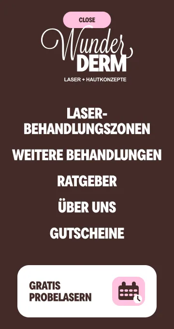 WunderDerm mobile navigation
