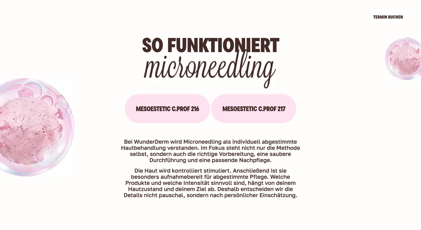 Editorial microneedling explainer module