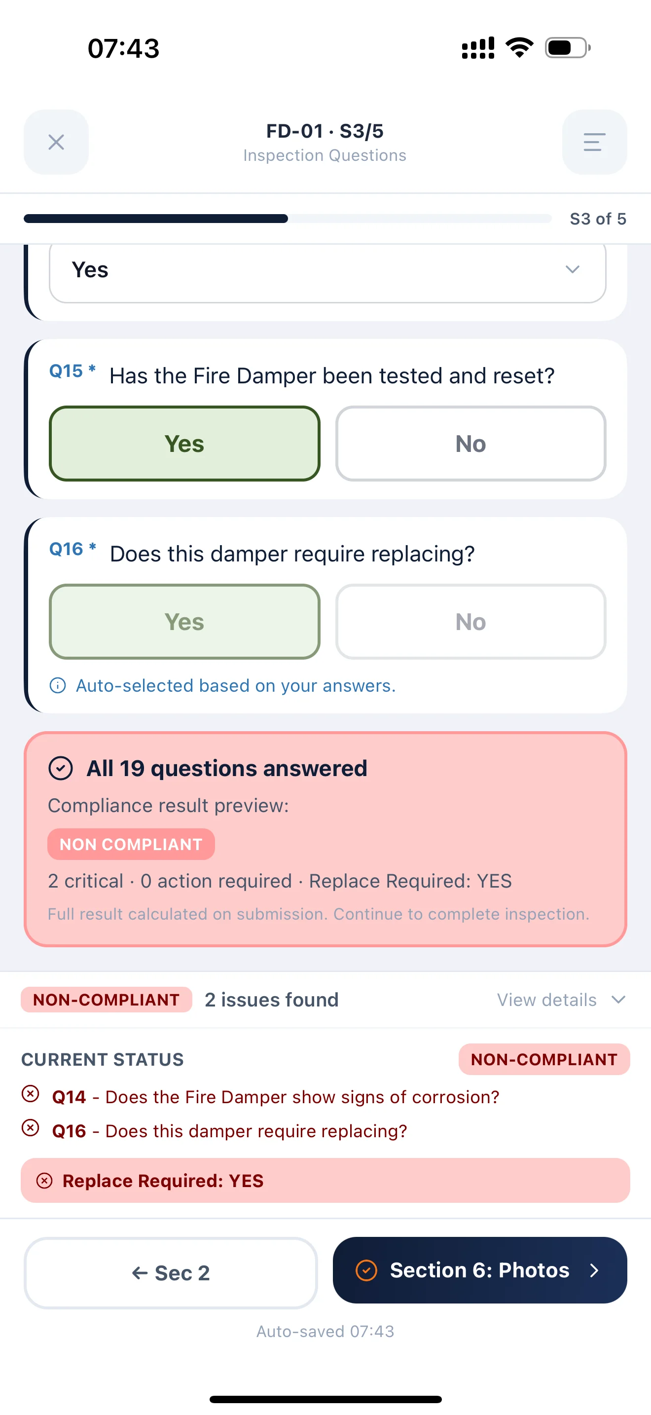 Offline-first sync status indicator